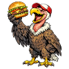 Geier mit Hamburger