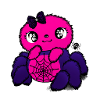 Pinker Spinnenfreundin mit Netzmuster