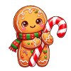 Lebkuchen-Buddy mit Zuckerstange