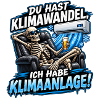 Klimawandel vs Klimaanlage Skelett