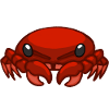 Lebendige rote Cartoon-Krabbenillustration