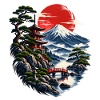 Japanische Abendröte am Fuji