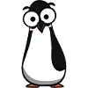 Pinguin mit Kulleraugen Cartoon