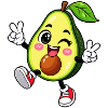 Avocado-Groove: Zwinkerndes Fruchtfröhchen