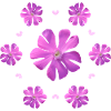 Pinkes Blumenmuster mit Herzen