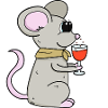 Maus Partymaus mit Spaßgetränk
