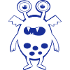 Mondmonster Blau – Freundlicher Alien