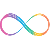Unendlichkeitszeichen Regenbogen Autismus-Spektrum