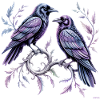 Black Ravens Schmiedeeisenzweig-Design.
