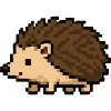 Pixeliger Igel im Retro-Stil