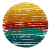 Retro Sonnenkreis Grunge-Stil