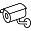 Sicherheits-CCTV-Kamera-Linien-Symbol
