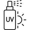 UV-Sonnencreme-Flaschen-Symbol