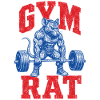 Gym Rat Lustiges Bodybuilder-Gewichtheben-Workout