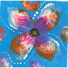 Blaues Blütenfeuerwerk