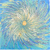 Meereswirbel Blau Gelb