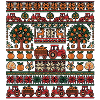 Orangen Ernte Weihnachts Strickdesign