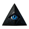 Pyramide mit blauem Auge