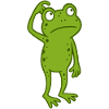 Frosch verwirrt 