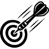Fliegender Dartpfeil Icon