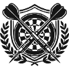 Dartpfeile Lorbeerkranz Wappen