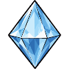 Blauer Kristall Diamant Muster