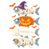 Kürbisfisch mit Bandagen Halloween