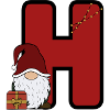 H Festlicher Santa-Hintergrund