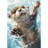 Fröhliches Otterplanschen