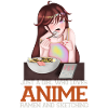 Anime Ramen Skizzieren Mädchen