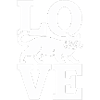 Cat Silhouette integrierte LOVE-Grafik