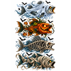 Halloween Trout Fish Ghost Pumpkin Skeleton