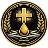 Kreuz Taufe Wellen Emblem