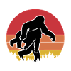 Bigfoot Affe Retro