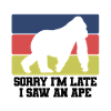 Affe Retro Spruch
