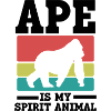 Affe Humor Spruch Retro