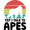 Affe Retro Spruch