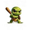 Aggressiv Schildkröte mit Baseballschläger
