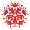 Farbenfrohes Blüten Mandala