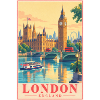 London Retro-Poster Skyline