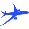 Flugzeug Silhouette Blau