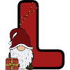 L-Weihnachtsgnom mit Geschenk