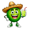 Happy Lime mit einem Getränk