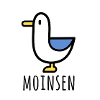 Moinsen Sticker mit Möwe