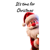 Festlicher Weihnachtsmann mit leuchtendem Bart