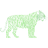 Binärcode Green Matrix Tiger Tech Cyber
