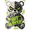 Nicht Geliebt Panda Neon Patch