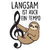 Dirigent Faultier Orchester Tempo T-Shirt