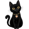 Elegante Schwarze Katze
