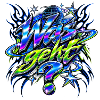 Was geht? Neon-Glitz Motiv